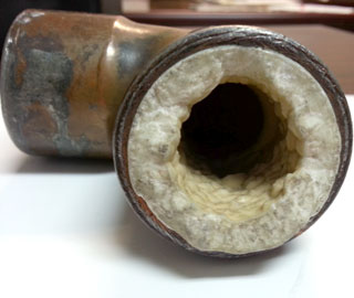 hard water build up in pipes